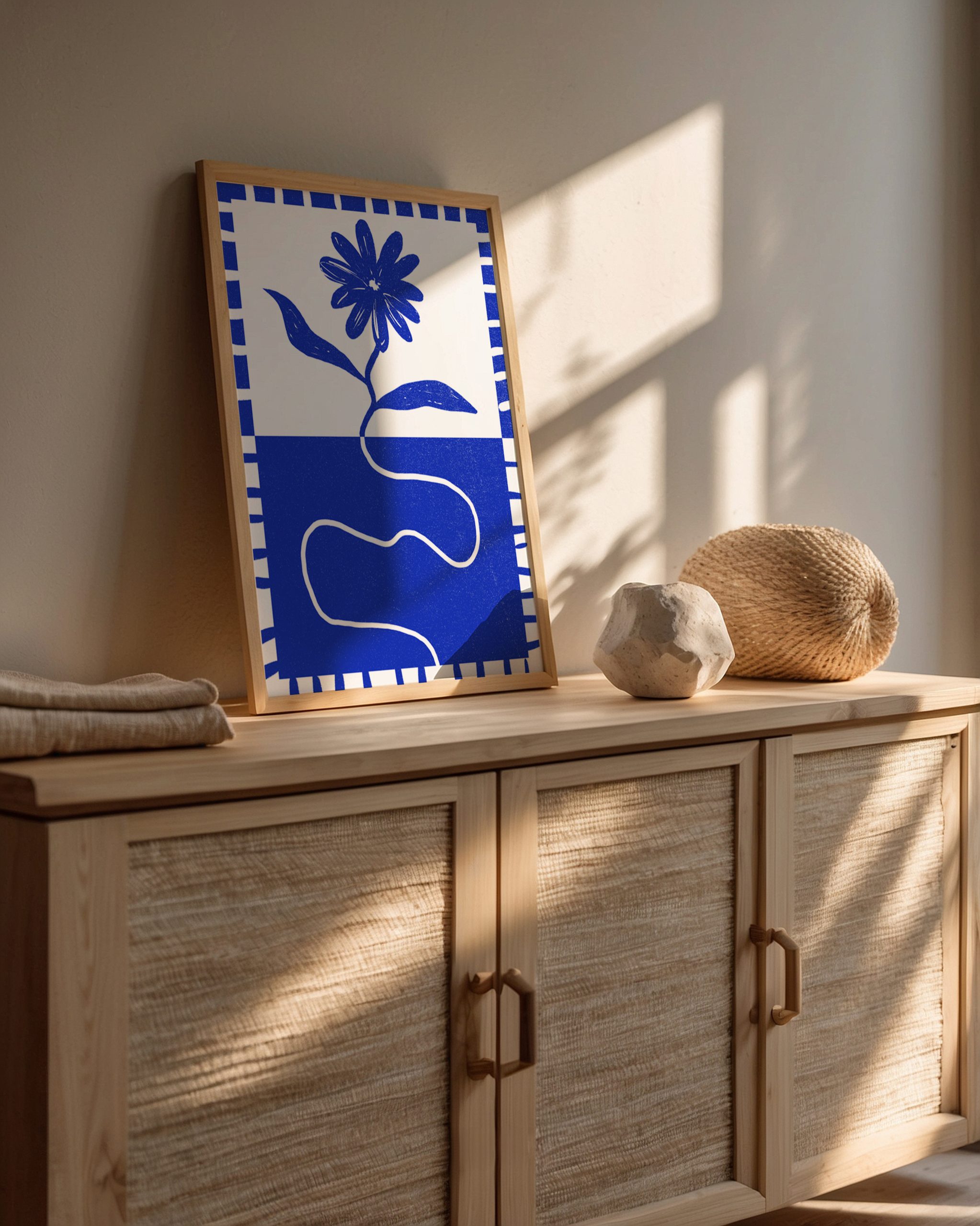 Affiche Fleur bleu roi
